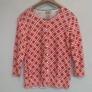 LL Bean Sweater Women’s Small Button Front Cardigan Academia Size M